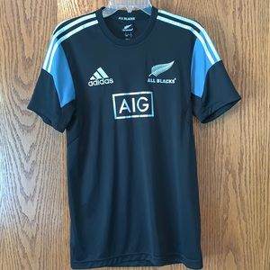 RARE! NZ Adidas All Blacks rugby jersey UK 38/40